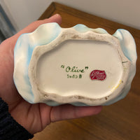 Vintage LEFTON "Olive" Lady with Vegetables Planter Vase Figurine