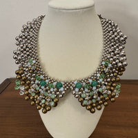 Pam Hiran Handmade Beaded Statement Collar Necklace