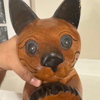 Wood Cat Shelf-Table-Mantel Edge Looking Down Figure