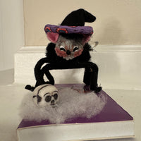 Annalee Black Spider Spooky Halloween on Purple Book