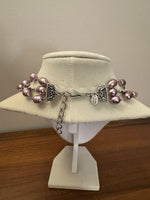 Claudia Agudelo 3 Strand Lavender Faux Pearls Necklace
