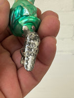 Vintage West Germany Frog Prince Clip-On Blown Glass Christmas Ornament
