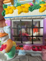 Vintage Lighted Easter Bunnies Village Set of 7
