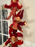 Christmas Decor 3 Acrobatic Jester-Elves
