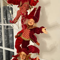 Christmas Decor 3 Acrobatic Jester-Elves