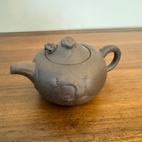 Vintage Ceramic Yixing Red Zisha Clay Moving Dragon Head and Tongue Teapot