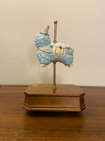 Porcelain Carrousel 2nd Edition Lamb Music Box Tune It's A Small World
