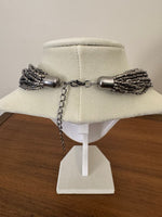 Silver-tone Multi Strands Beaded Necklace
