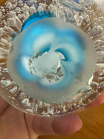 Handmade Glass Art Paperweight Sea-world-Waive in Clear
