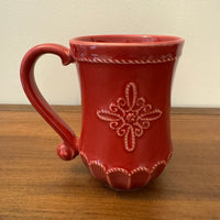 Porcelain Burgundy Juliska Jardins Mug-Cup