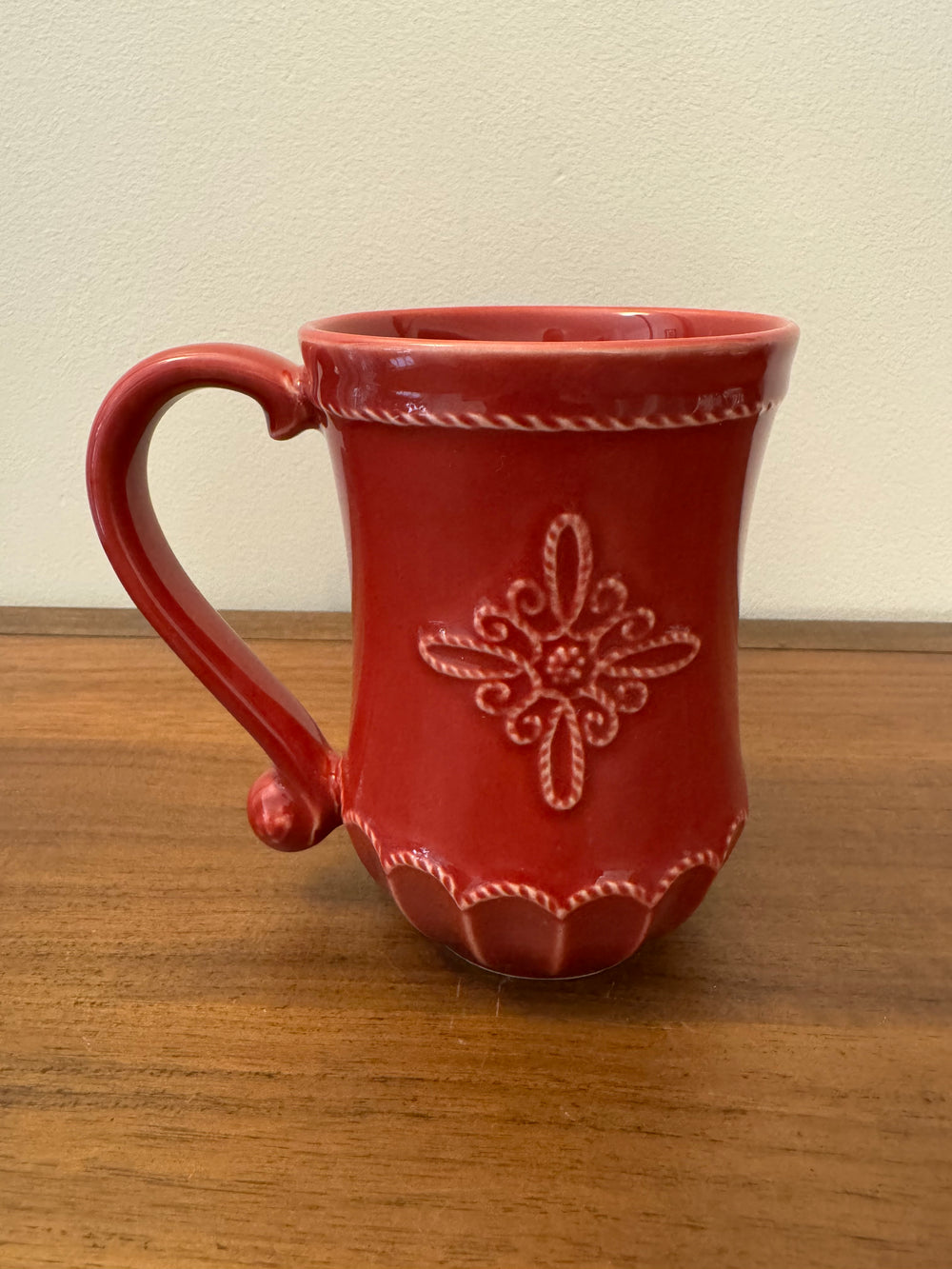 Porcelain Burgundy Juliska Jardins Mug-Cup