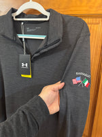Under Armour Golf Long Sleeve Shirt Size LG Embroidered Raffaello and US-Italy Flags
