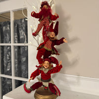 Christmas Decor 3 Acrobatic Jester-Elves