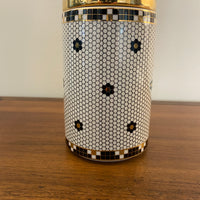 Anthropologie Rise and Shine Kitchen Canister Storage Container Bistro Art Deco Revival Tile Design Retired