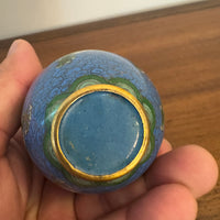 Vintage Chinese Cloisonné Trinket Box Egg Shaped with Dragons