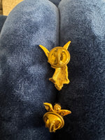 Gold Tone 3D Angel Pin Set 2

