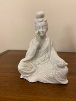 Vintage Chinese White Porcelain Blanc de Chine Kwan Yin Guan Yin Figure

