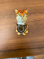 Vintage Rochard Limoges Porcelain Trinket Box Tiger
