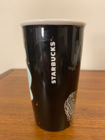 Starbucks 12 oz Porcelain Tumbler Mug with Lid Mermaid Design
