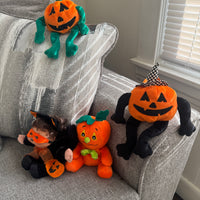 Vintage Halloween Plush Toys Set READ