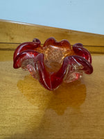 Vintage Handblown MCM Murano Glass Art Ashtray
