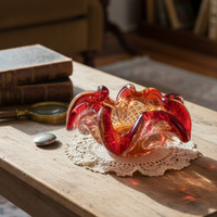 Vintage Handblown MCM Murano Glass Art Ashtray
