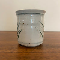 Handmade Speckled Porcelain Mug Bamboo Design