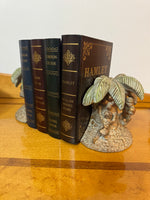 Bookends Set Monkey on Palm Tree

