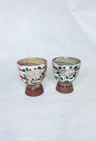 Handmade-Glazed Egg Cups Footed
