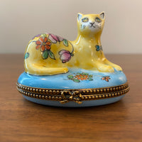 Vintage Limoges Porcelain Trinket Box Hand Painted in France