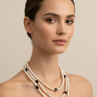 Long Strand Necklace Fashion Jewelry Faux Pearls