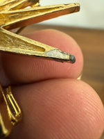 Vintage Vans Authentic Gold-tone Smoky-tone Rhinestone Starburst Brooch Pin
