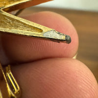 Vintage Vans Authentic Gold-tone Smoky-tone Rhinestone Starburst Brooch Pin