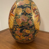 Vintage Porcelain Egg Hand-painted Gilded Geisha Women China