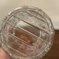 Vintage Goebel Charlottenhutte Glass Jar with Wooden Lid