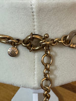 Vintage J Crew Gold-tone Rhinestone Dangle Pendant Necklace
