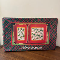 Vintage Laquer Christmas 3 Trays