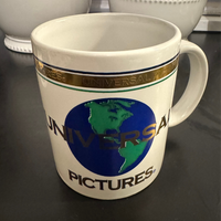 Vintage Universal Pictures Coffee Mug Gold Gilded Detail Collectible