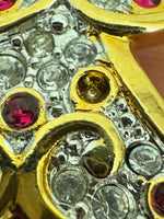 Swarovski Crystals Christmas Tree Brooch Pin READ
