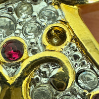 Swarovski Crystals Christmas Tree Brooch Pin READ