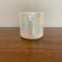 Vintage Federal Glass Iridescent Milk Glass Coffee Mug