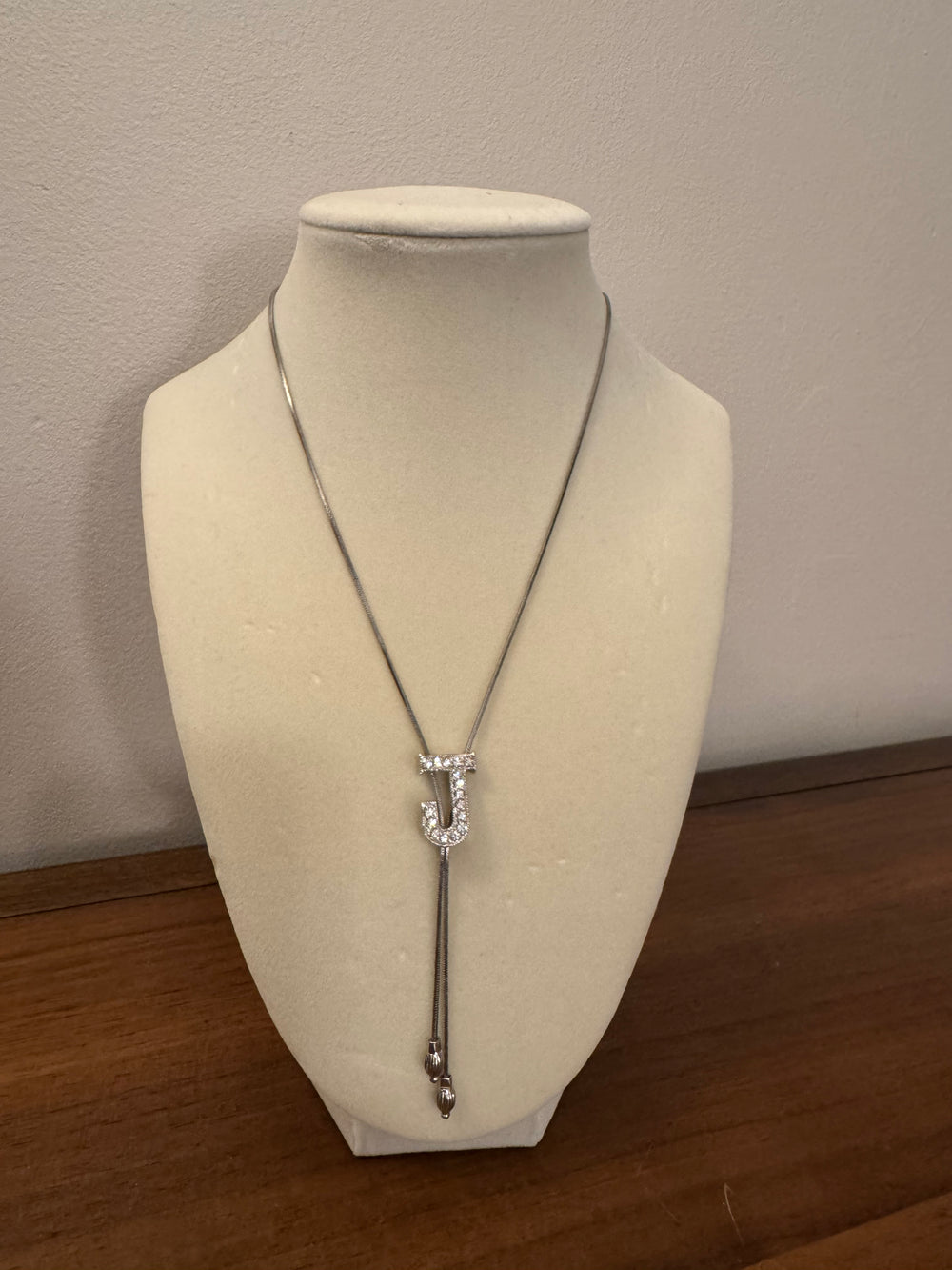 J Letter Alphabet Adjustable Necklace Fashion Jewelry