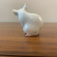 Vintage B&G Bing & Grondahl Denmark White Mouse Figurine 1728 FL READ