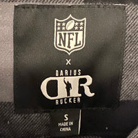 Men's Buffalo Bills NFL Gray Flannel Long Sleeve Button-Up Shirt S Darius Rucket