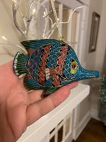 Vintage Cloisonne Enamel Fish Pendant-Ornament

