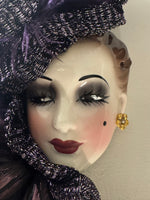 Vintage Ceramic Face Mask Wall Decor
