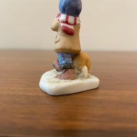 Vintage Geo Z Lefton Hand Painted Child and Dog 12224B Christmas Decor