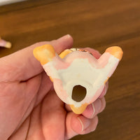 Small Porcelain Baby Bears Exercising Figurine Set of 2