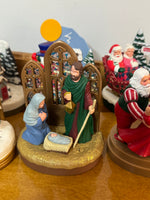 Vintage Santas Best Christmas Lighted Musical Decoration Set of 6
