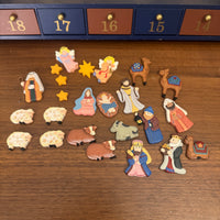 Kurt Adler Wooden Nativity Advent Calendar 25 Pieces